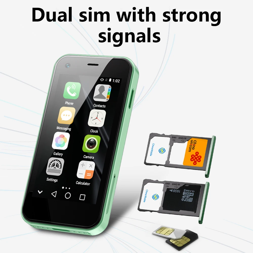 SERVO 12S Android Mini Smartphone 1GB 8GB Dual SIM Card WCDMA Global Unlock Mobile Phone WIFI GPS Google Play 2.5“ Small Screen