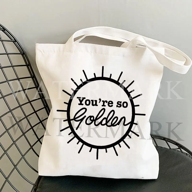 

You Are So Golden Harry Inspired Tote Bag Harry's House Shopper Bag large Totes Canvas Bag Harajuku Shopping Supermarket Bag