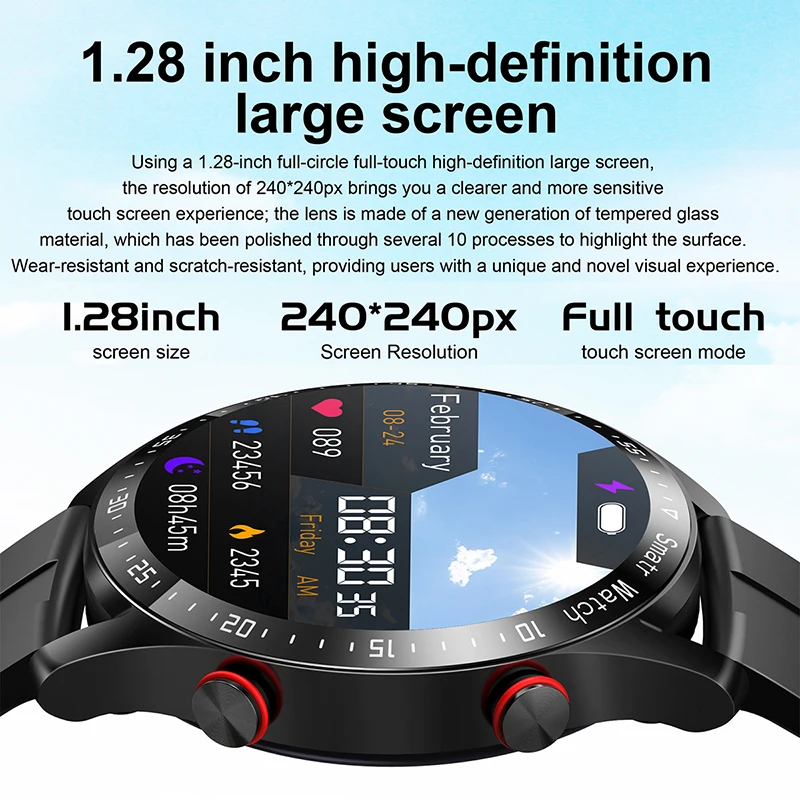 2022 New ECG+PPG Bluetooth Call Smart Watch Men Music player Waterproof Sports Fitness Tracker Stainless Steel Strap Smartwatch