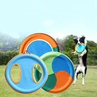 pet flying discs toys linen small medium large dog darts tug ufo training interactive toy puppy fetch flying disc bite resistant