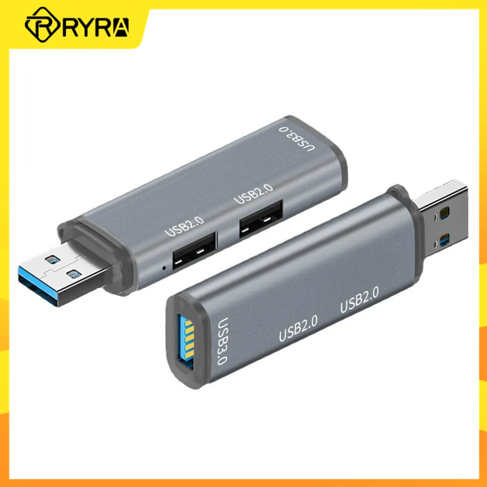 

RYRA High Speed USB 3.0 Hub Multi -port Fast Speed Adapter Aluminum Alloy Travel Expander For Computer Office Laptop Accessories