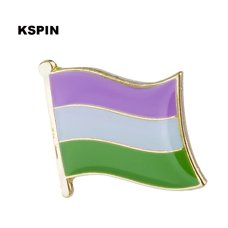 

Genderqueer, значок с флагом гордости, значок с флагом, Значки для ноутбука