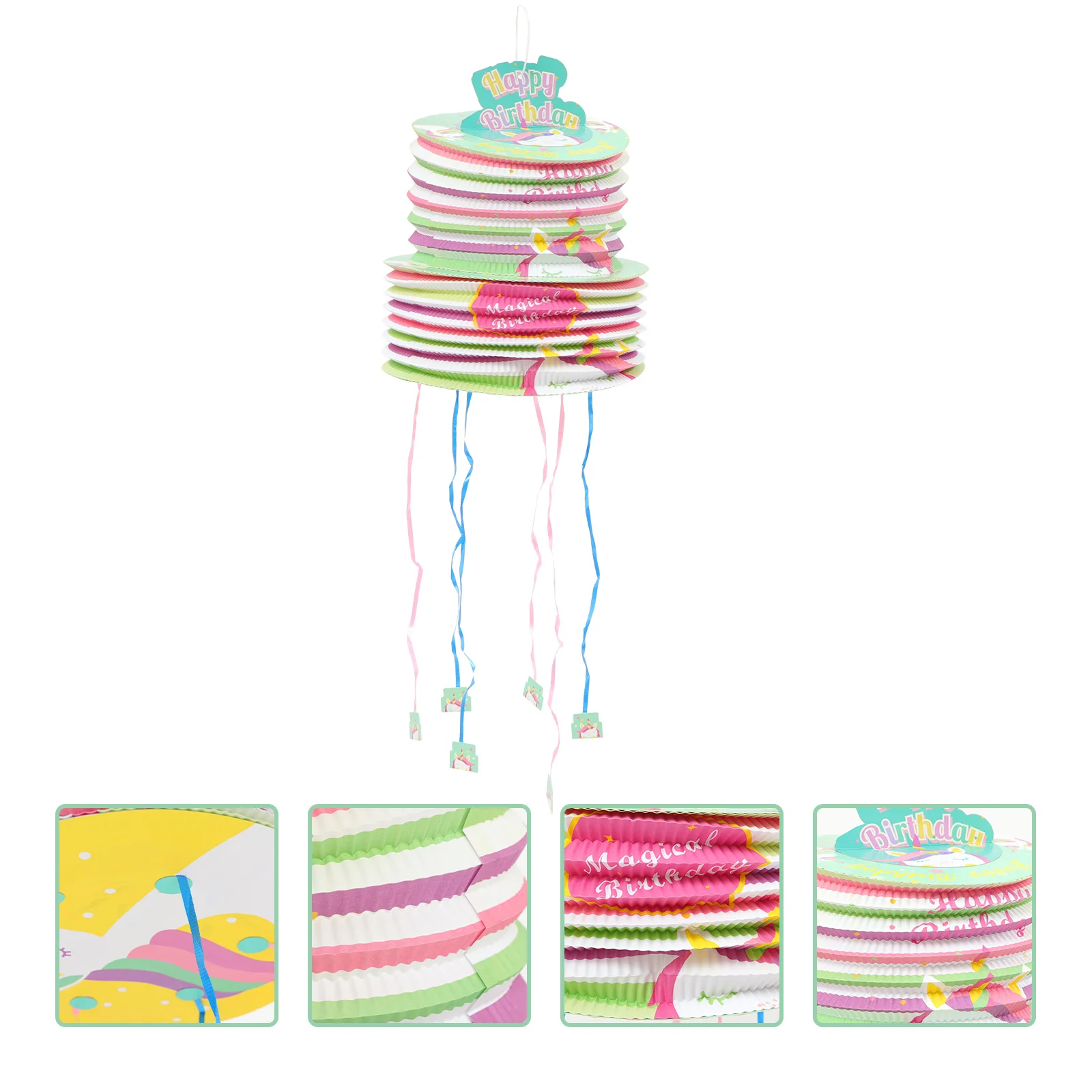 

Pinata Pull Cake Birthday Party String Pinatas Rainbow De Unicorn Mayo Decorations Cinco Game Mini Ornaments Mexican Down Apart