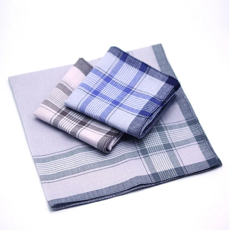 

Vintage Towel Squares Scarves22 Business Hankies Cotton 12pcs Chest Handkerchief Casual Hanky Plaid Pocket Classic Stripe Men