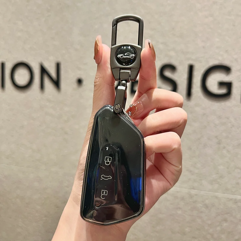 

Прозрачный черный чехол для ключей из ТПУ для VW Volkswagen Golf 7 8 MK8 ID3 ID4 Cupra Formentor Skoda Octavia A8 SEAT Leon MK4 Key COVER