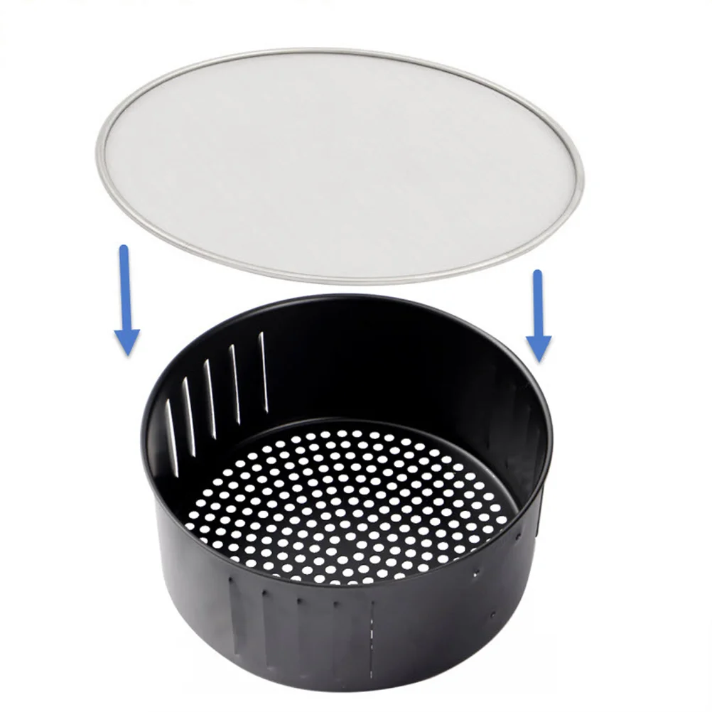 

19cm Stainless Steel Reusable Air Fryer Mats Steamer Mesh Mats Grease Splatter Screen for Frying Pan Air Fryer Accessories