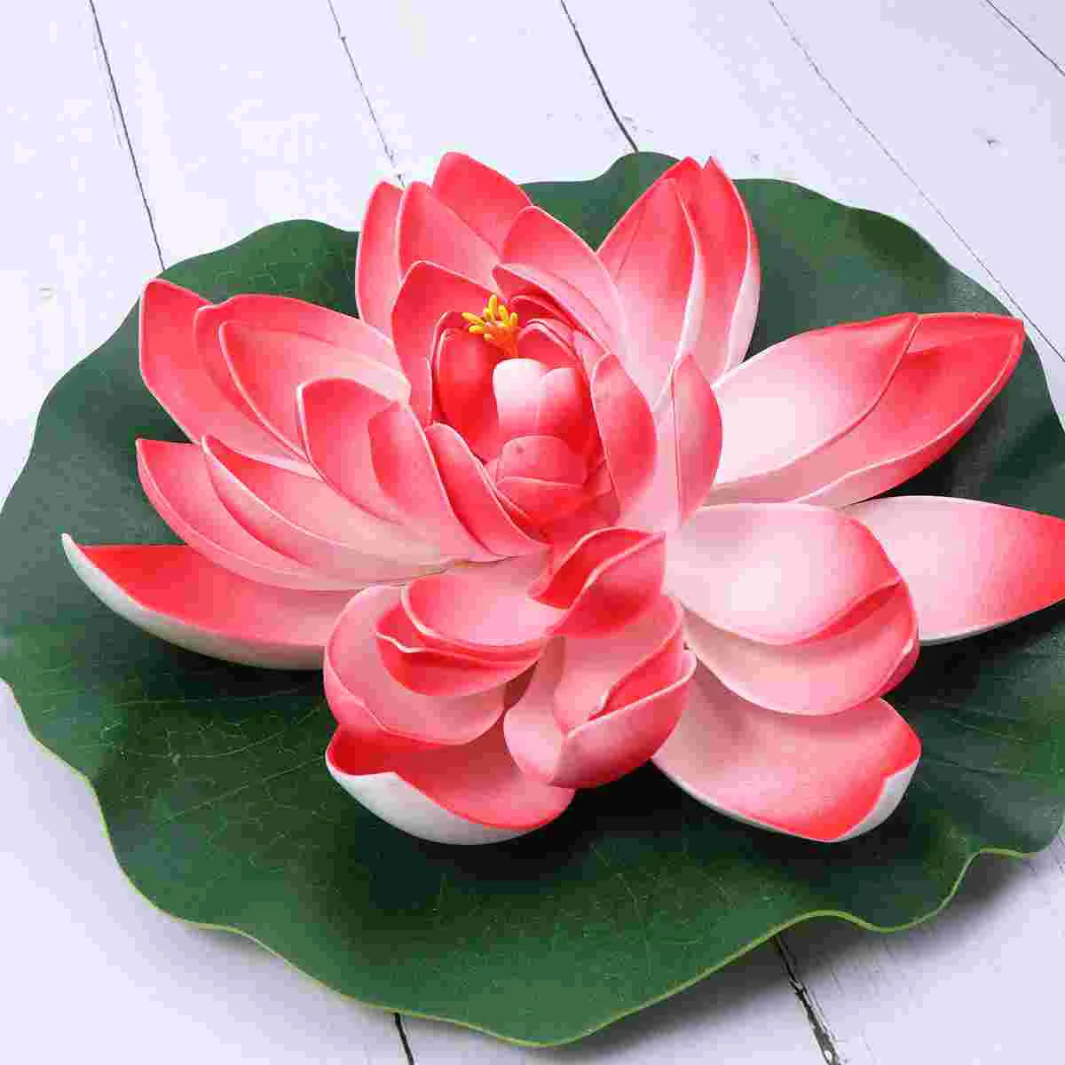 

Outdoor Decor Pond Flower Decoration Flowers Realistic Water Lily Pads Water Lily Pad Ornaments Artificial Floating Lily