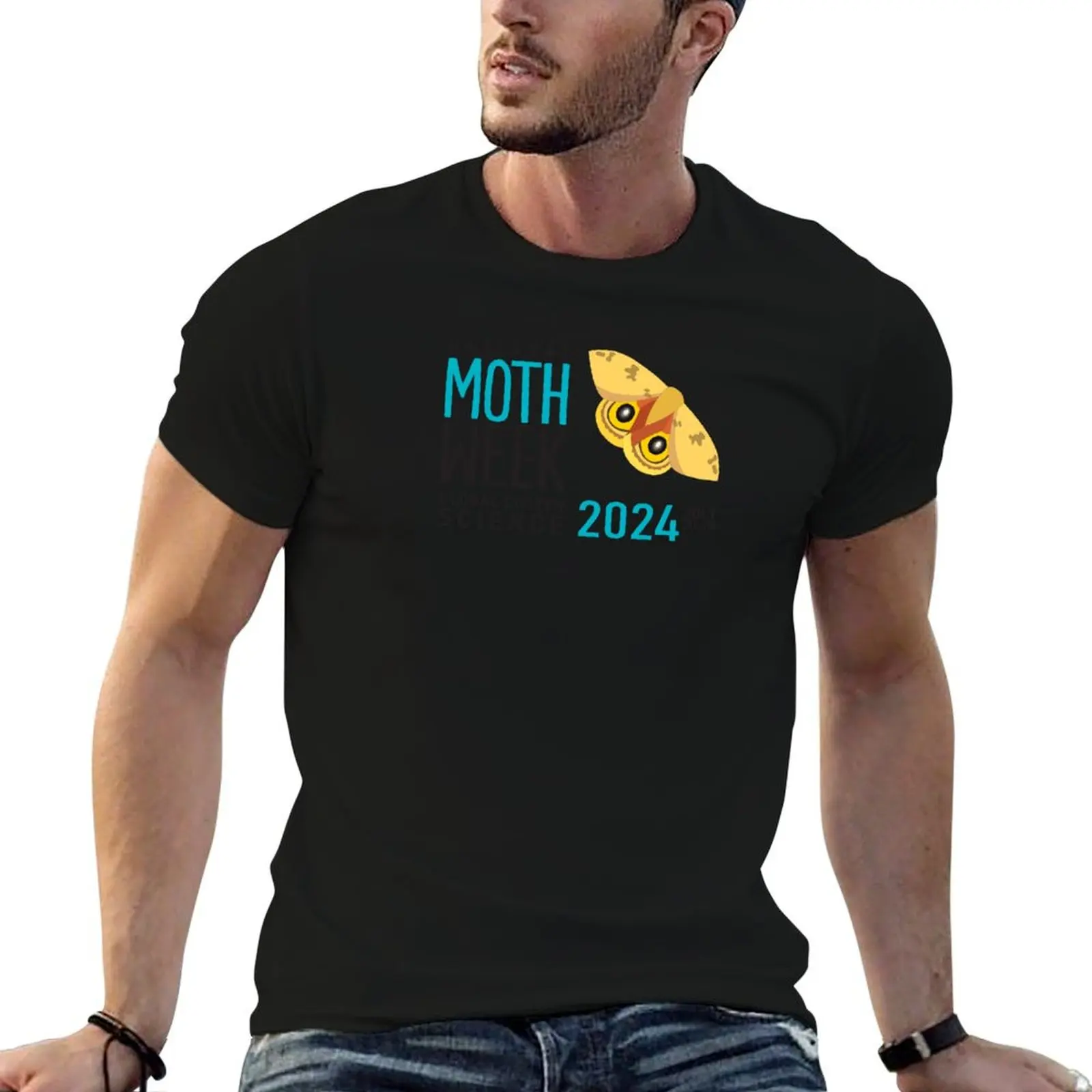 Официальная футболка National Moth Week 2024 простые аниме мужские футболки с рисунком