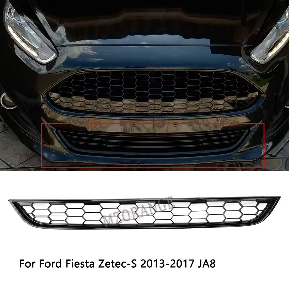 

Центральная решетка переднего бампера автомобиля для Ford Fiesta Zetec-S 2013-2017 JA8, дизайн, модифицированная верхняя решетка ST, передние гоночные решетки, спортивные