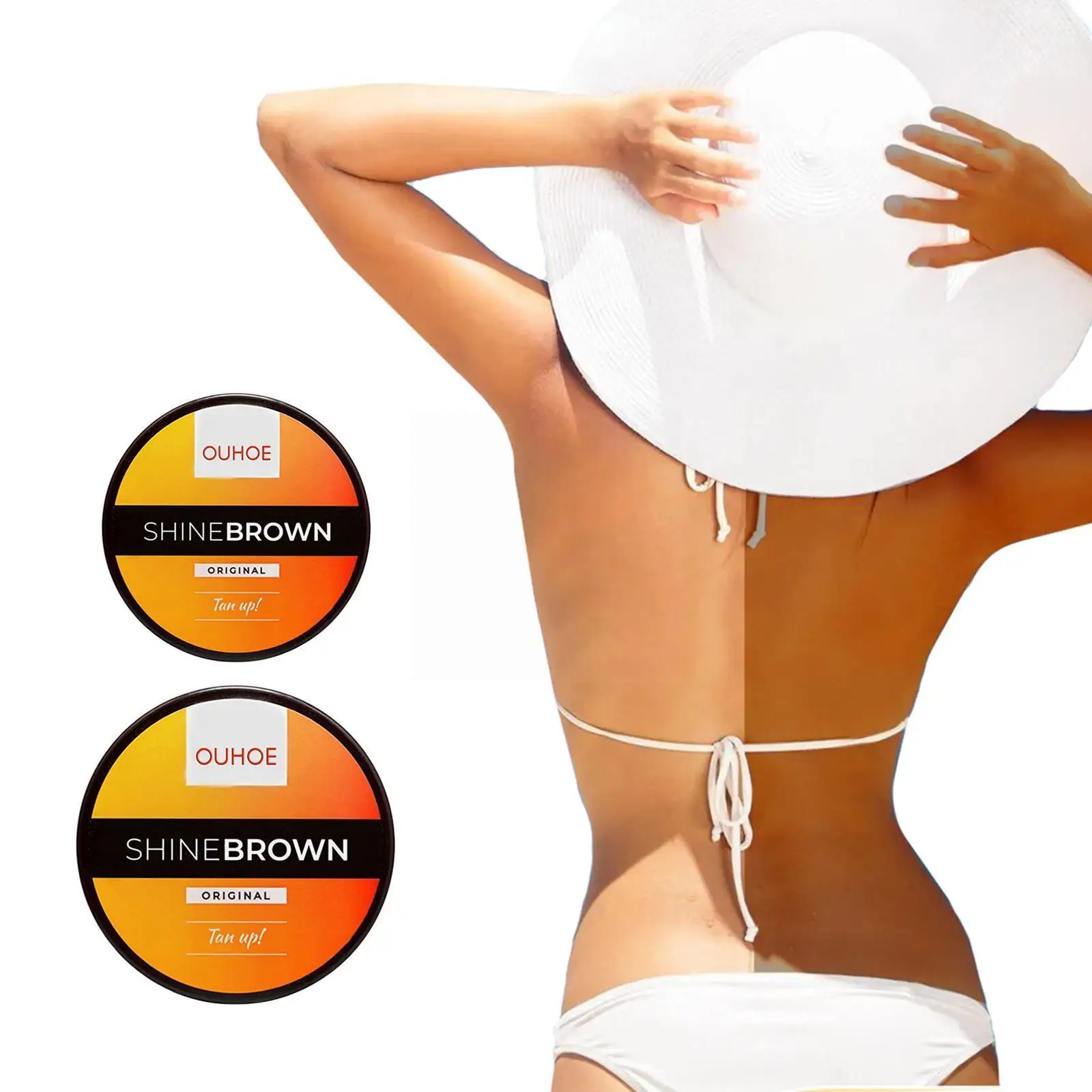 

50/100ml Self Tanning Cream Fast Body Face Self Tanner Cream Makeup Lotion Solarium Tan Foundation Bronzer Skin Fake Nouris C9D7