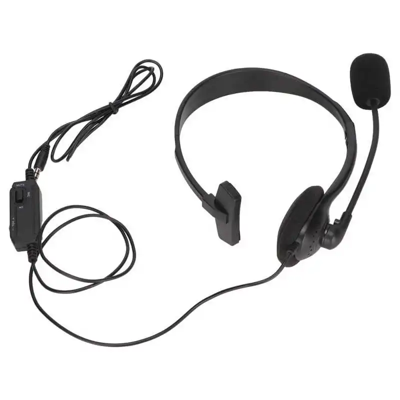 

Customer Service Headset Black Adjustable Plug and Play Telephone Headset for Home