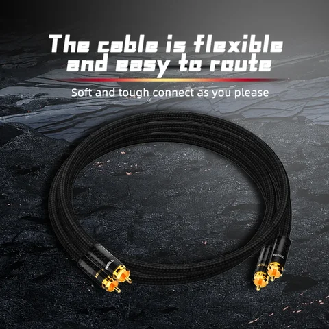 TODN HIFI1 серебрянный аудиокабель RCA 2RCA