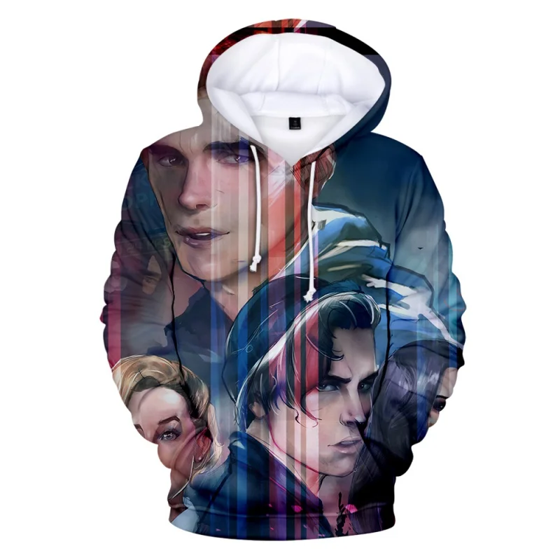 

Американская драма, искусственные свитшоты для мужчин и женщин, Подростковая Толстовка с длинным рукавом и 3D рисунком, повседневные пулове...