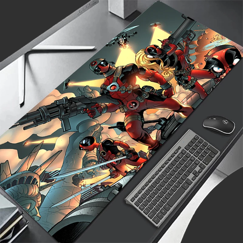 

Gaming Mouse Pad Deadpool Laptop Carpet Large Home Desk Mat Cool Anti-skid Playmat Computer Accessories 500*1000 Game Mats HD