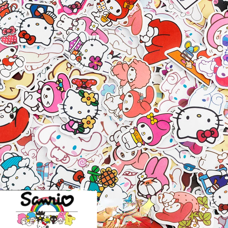 

Kawaii kuromi Cinnamoroll Hello Kitty ручная наклейка мультяшный милый водонепроницаемый чемодан для ipad оптом
