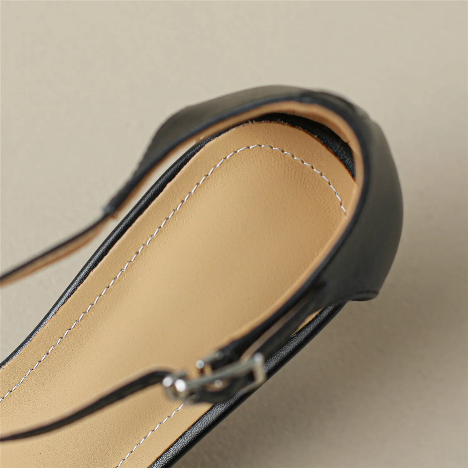 Summer Women Sandals 2023 New Fashion Luxury Genuine Cow Leather Thin Heel Quality Handmade Birthday Gift Ankle Strap Shoes