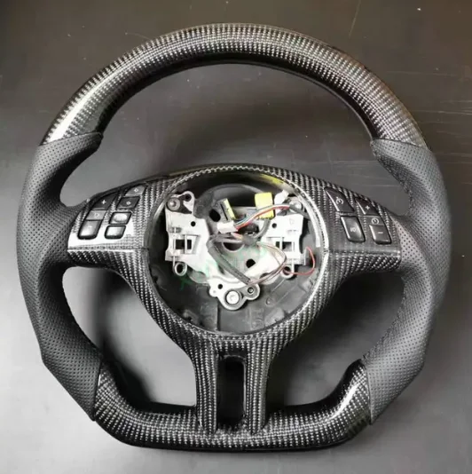

100% натуральное углеродное волокно Автомобильное рулевое колесо с кожей/Алькантара для BMW E46 M3 E38 E39 E46 E53 318 320 325 330