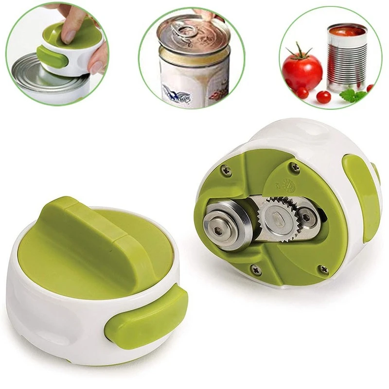 

Topless Can Opener Multi-function Bottle Opener Can-Do Compact Can Opener Easy Twist Release Portable Space-Saving Manual Steel