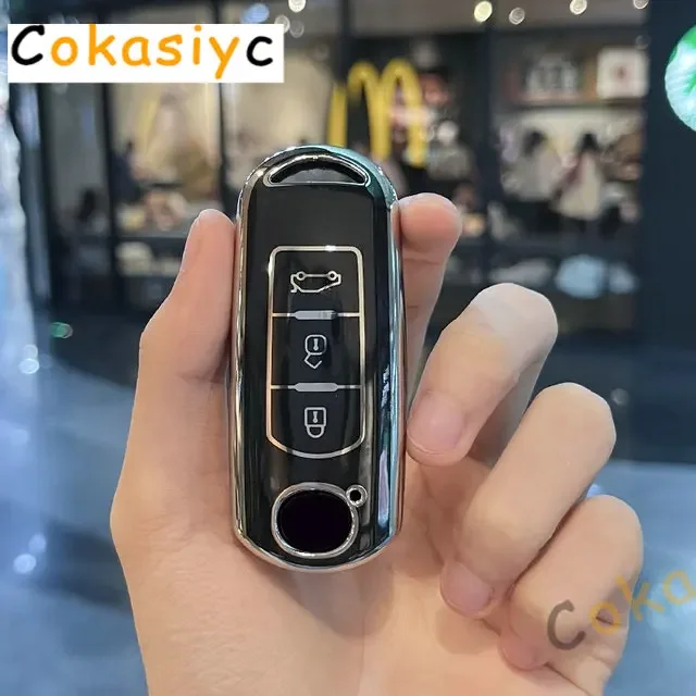 

Чехол для автомобильного ключа из ТПУ, брелок для ключей, аксессуары для Mazda 2 3 6 Atenza Axela Demio CX-5 CX5 CX-3 CX3 CX7 CX-7 CX-9 CX9 MX5