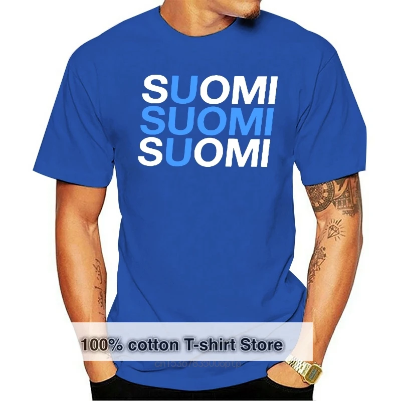 

100% Cotton O-neck Custom Printed Men T shirt FINLAND Women T-Shirt