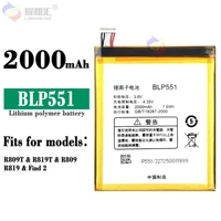 new 2000mah blp551 high quality battery for oppo find mirror find muse r809t r819t blp551 cell phone
