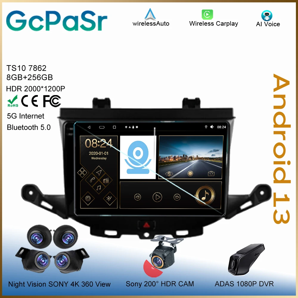 

Auto Screen Android For Opel Astra K 2015 - 2020 For Buick Verano GS 2015 Head Unit Carplay Radio Video Navigation Car Video