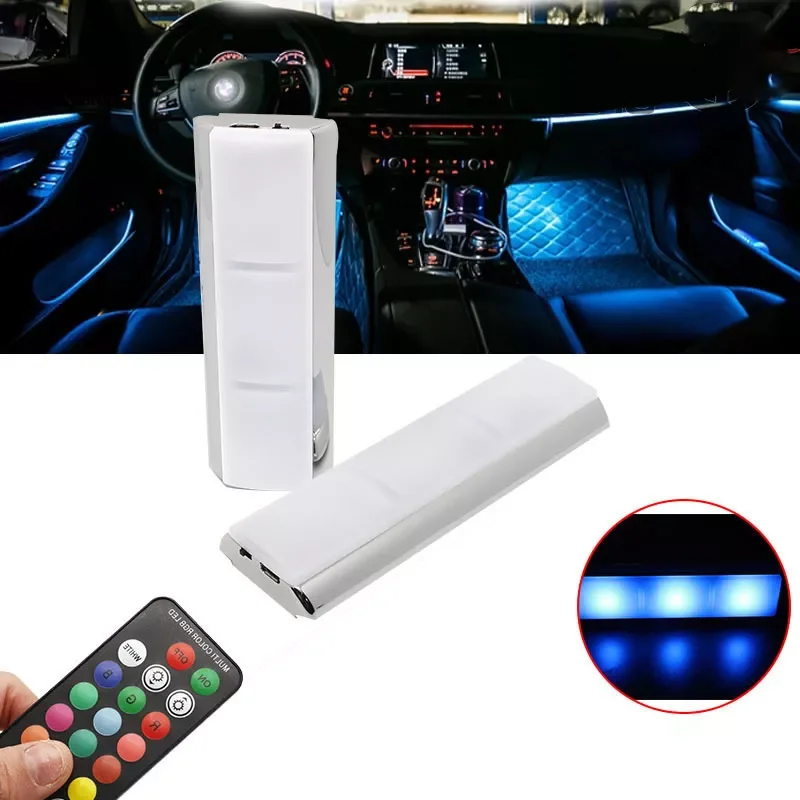 

LED Lights,Multi-Color RGB Wireless Remote Foot Lighting Kit,Auto Ambient Light Lamp Charging Foot Light