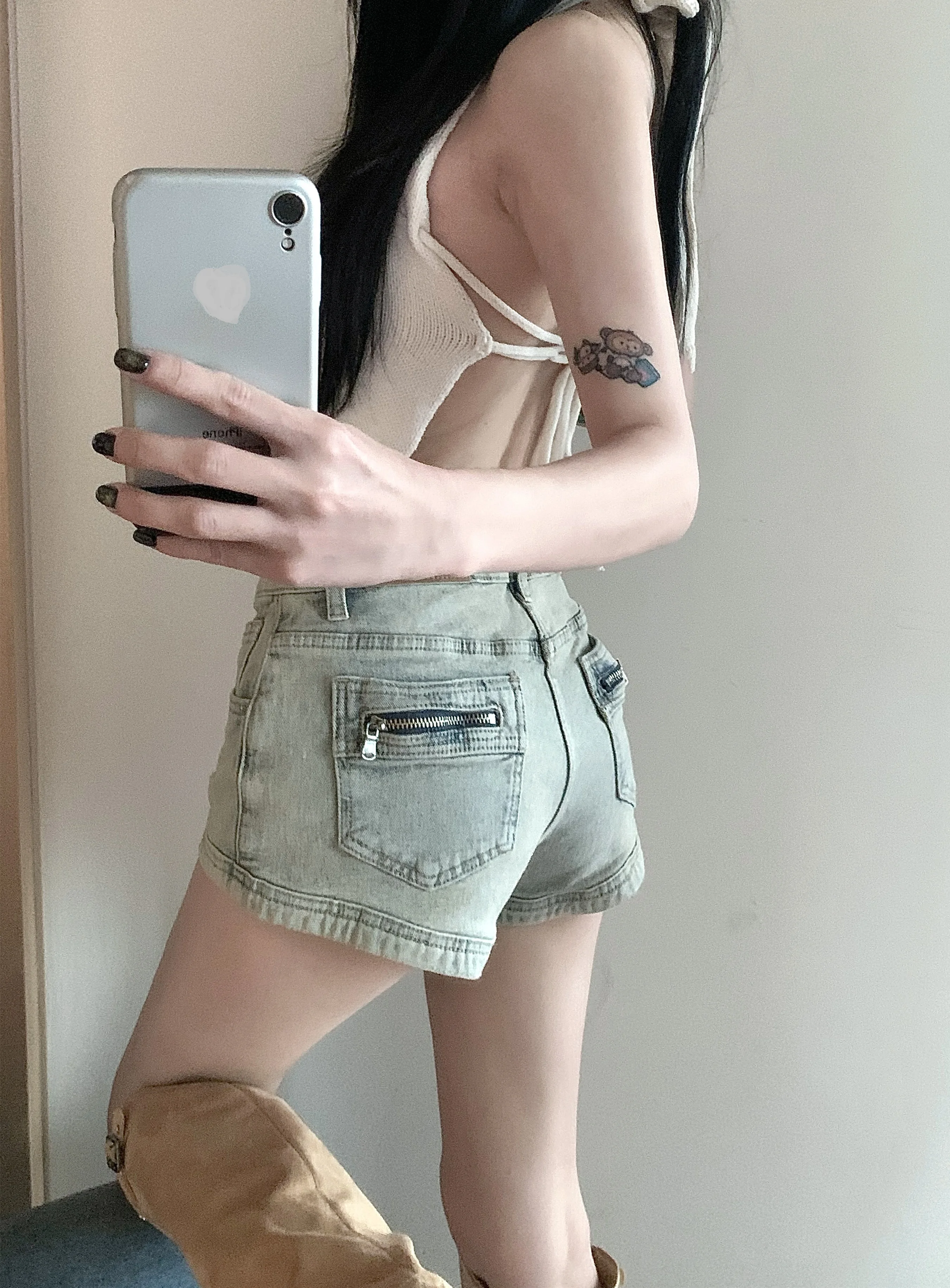 Women Jeans  High Waist  American Fashion Harajuku StreetwearJean Female Summer Vintage Trouser Straight Baggy Denim Pants