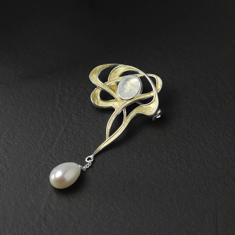 

Женское ожерелье из серебра 925 пробы с натуральным лунным камнем амазонитом