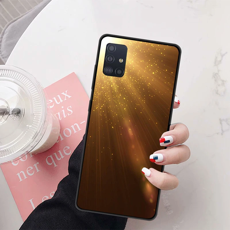 Модный золотой черный мягкий чехол для телефона Samsung M21 M31S M41 M51 M10 M20 M30S M40 A7 A8 A9 2018 A12