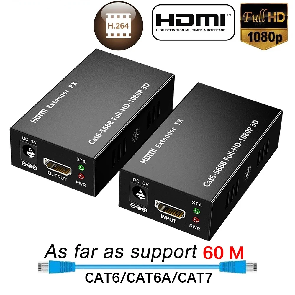

HDMI-разветвитель, 60 м, с поддержкой HD 1080P