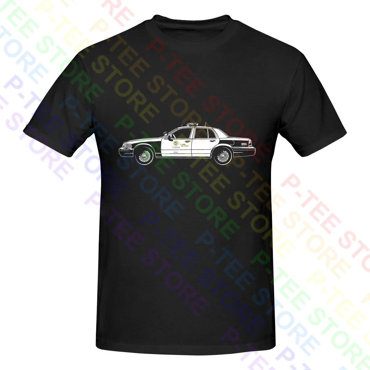Ford Crown Vic, полицейский перехват, рубашка для ноутбука, футболка, топ, Модная фотография