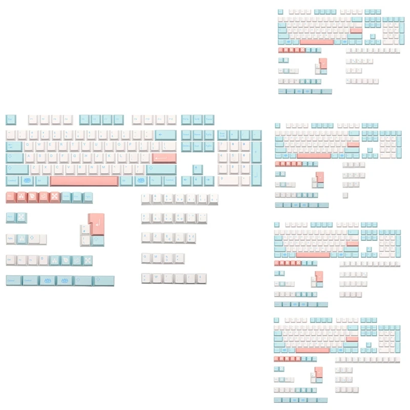 For ISO GMK Noel PBT Dye Subb Keycap Cherry Profile Keycaps Set for Qwertz Azerty MX Keyboard Key Cap |