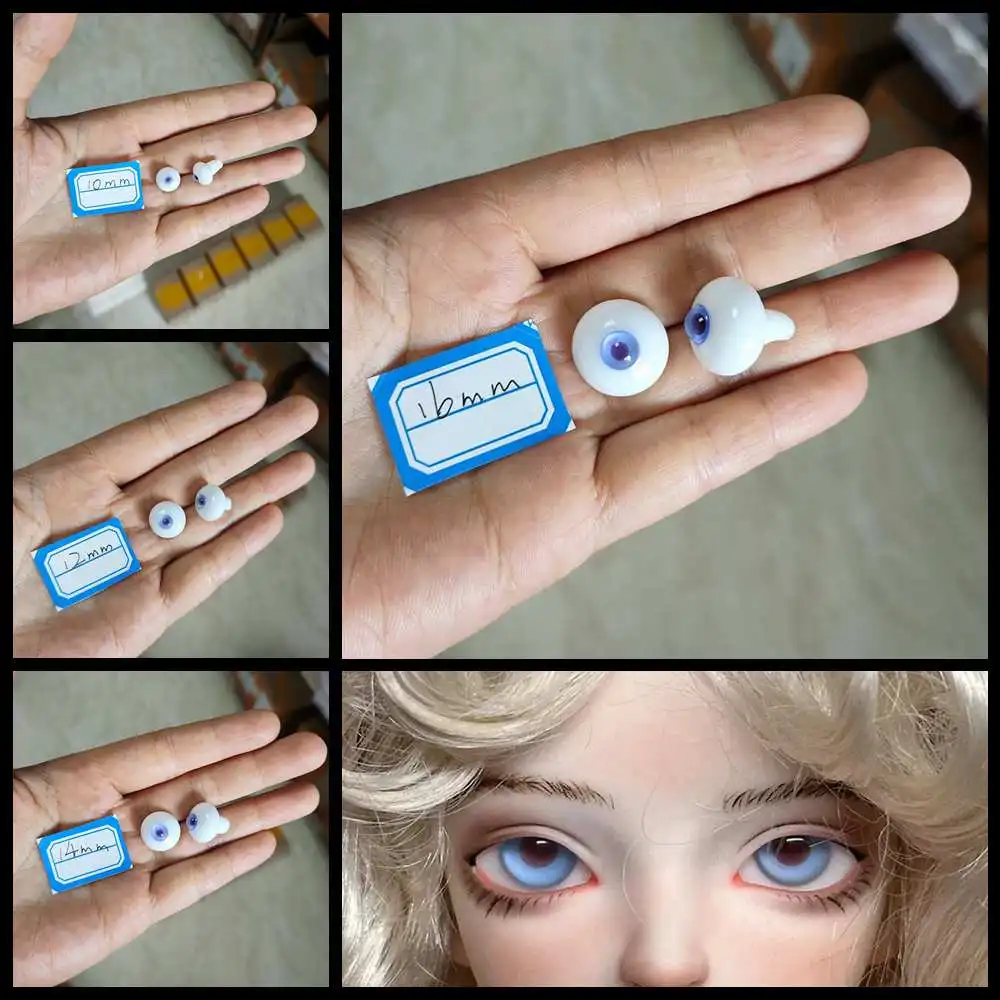 Аксессуары для куклы реборн шарнирный 10 мм 12 14 16 18 маленький Радужный глаз 1/6 1/4 1/3