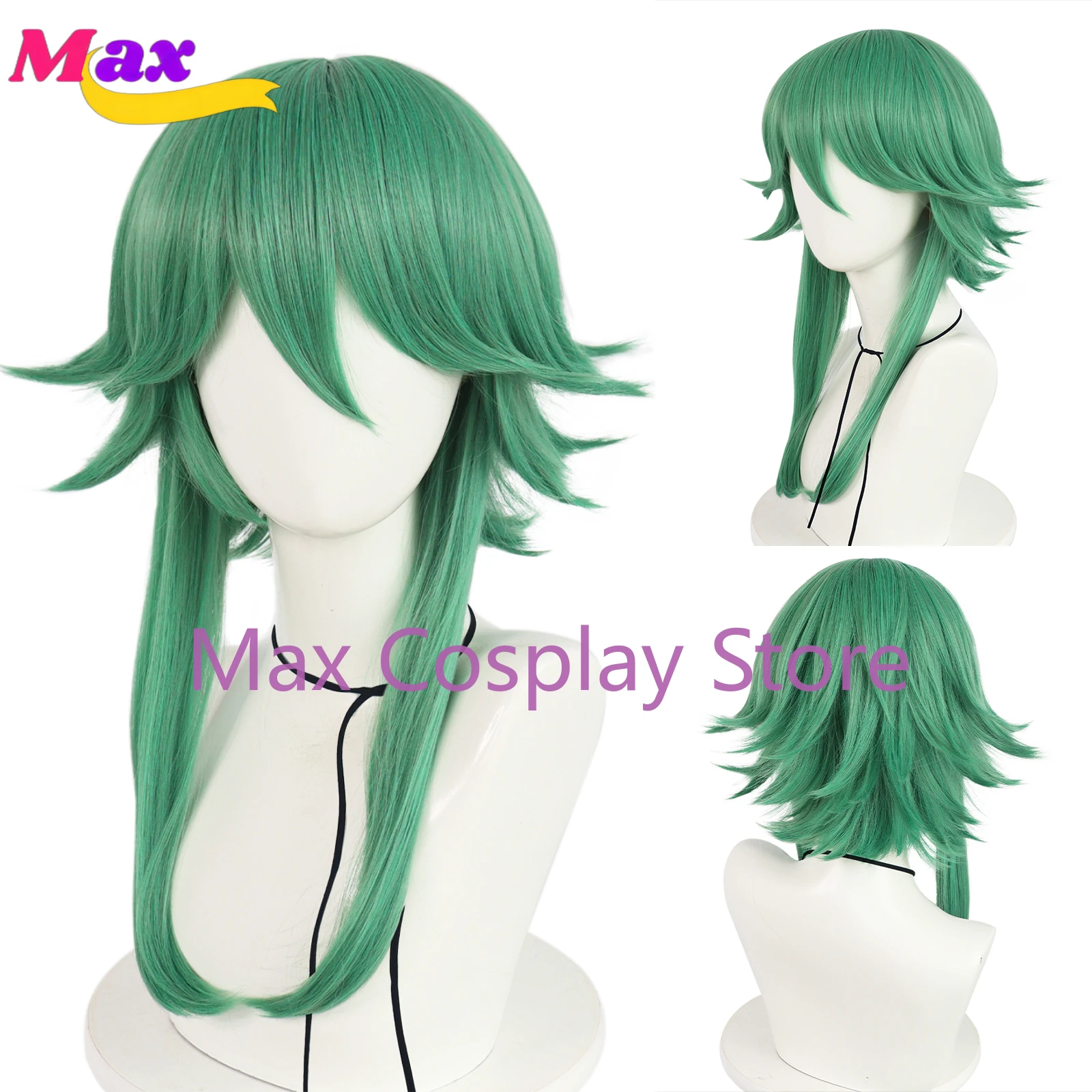 Парик для косплея средней длины из синтетических волос 18 дюймов