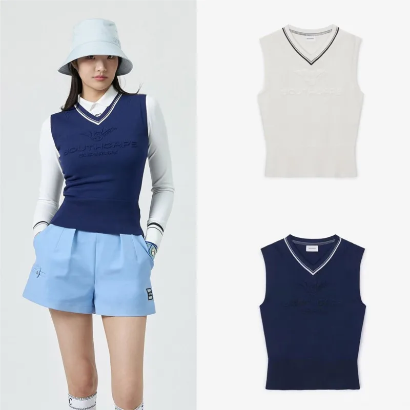 

Women's Casual V Neck Sleeveless Vest Tank Top Solid Ribbed Knit Sweater Vests