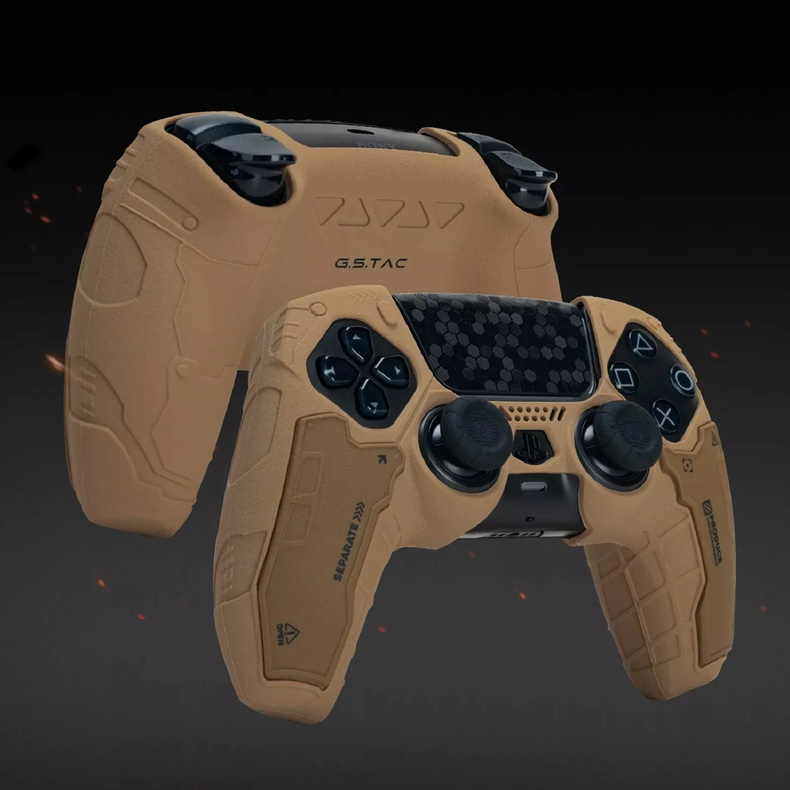 Набор кожи тактического контроллера GeekShare G.S.TAC для беспроводного PS5 с 2 колпачками