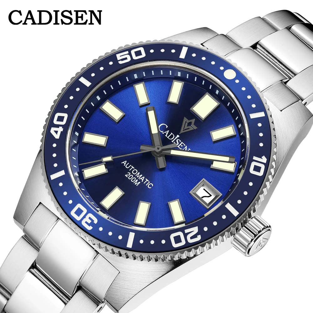 

CADISEN Men's Watch 38mm 20 Bar Diver Vintage NH35A Movt Automatic Watches Men Mechanical Wrist Watch Sapphire Retro Clock