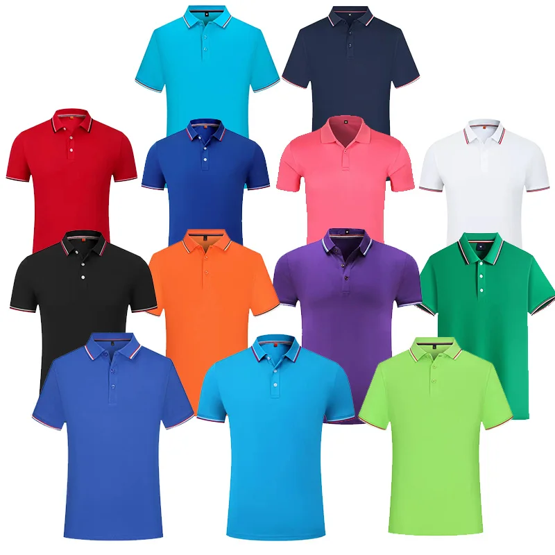 

2022 men's hpit fox summer solid color polo shirt custom logo polo shirt