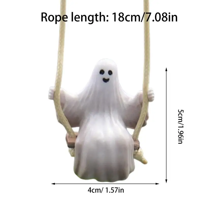 Хэллоуин призрак качели автомобиль орнамент изысканный качающийся кулон