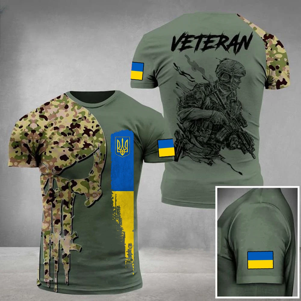 

Ukrainian Flag 3d Printed Shirt, Ukrainian Soldiers And Veterans, High Quality Men's And Women's T-Shirt, Summer 2022