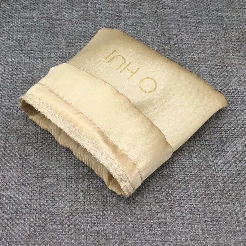 50PCS Satin Gift Bags Custom Packaging Jewelry Pouches Makeup Party Candy Silk Drawstring Sachet Pocket Reusable Sack Print Logo