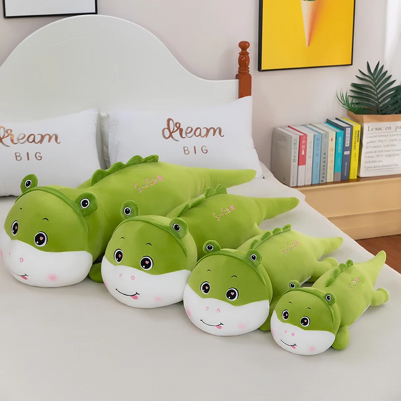 

aomede 125cm Cute Soft Green Dinosaur Plush Toys Office Nap Stuffed Animal Pillow Home Comfort Cushion Gift Doll Kids Girl