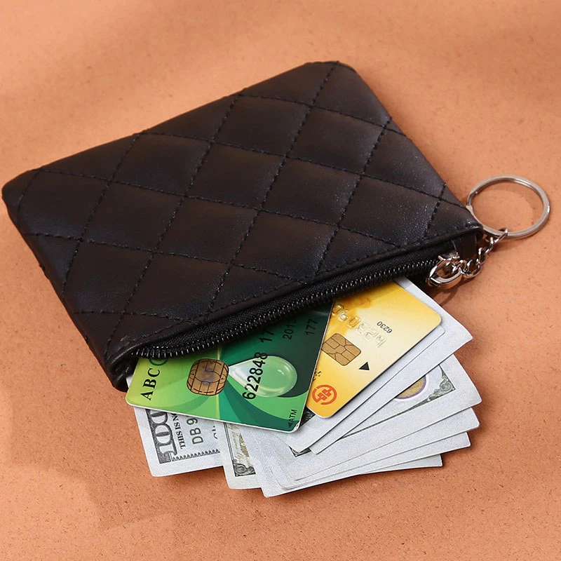 

2022 New Zipper Wallet Money Bag Coin Purse Women Solid Color Wallets Fashion Small Purse Short Change Pouch Key Chain Purse