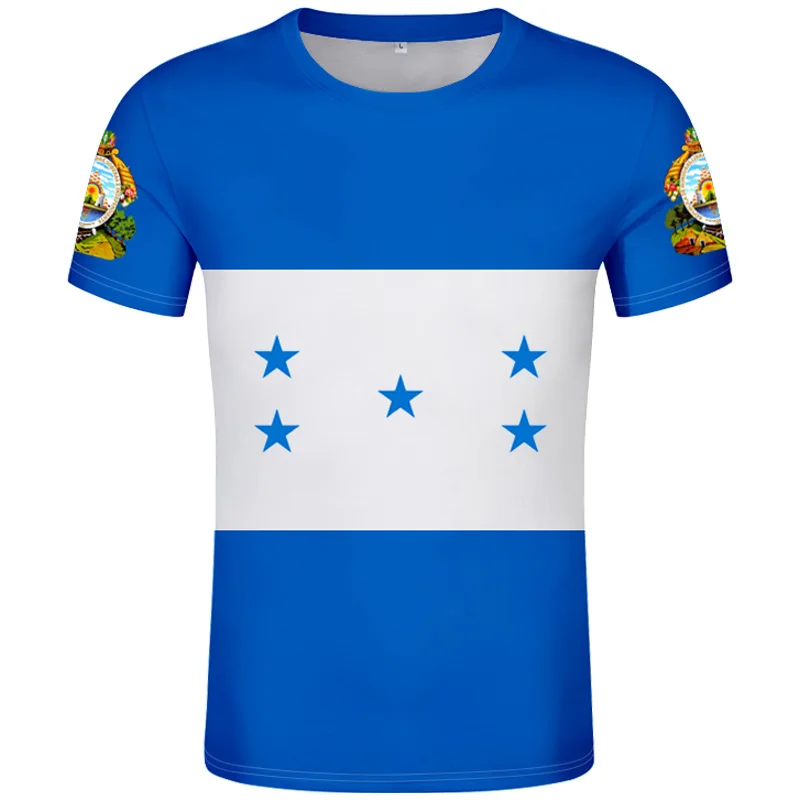 

Honduran Spanish T Shirt Diy Free Custom 3D Print Photo Logo T-Shirt Nation Flags O-Neck Hip Hop Short Sleeve Oversized T Shirt