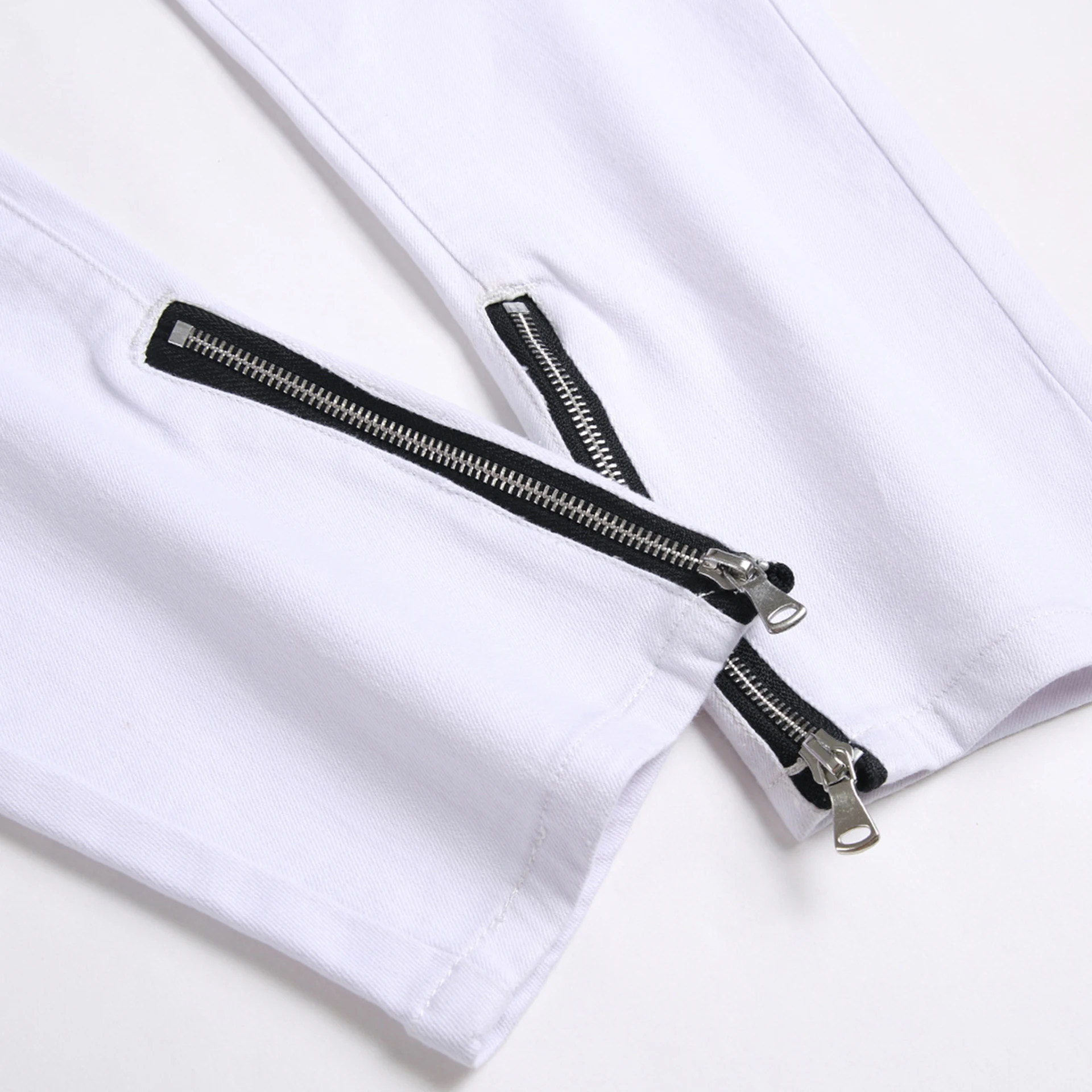 Fashion Trends Men Clothing Trousers Casual Slim Stretch Cotton Skinny Jeans Classic Pure White Youth Party Sports Premium Jeans