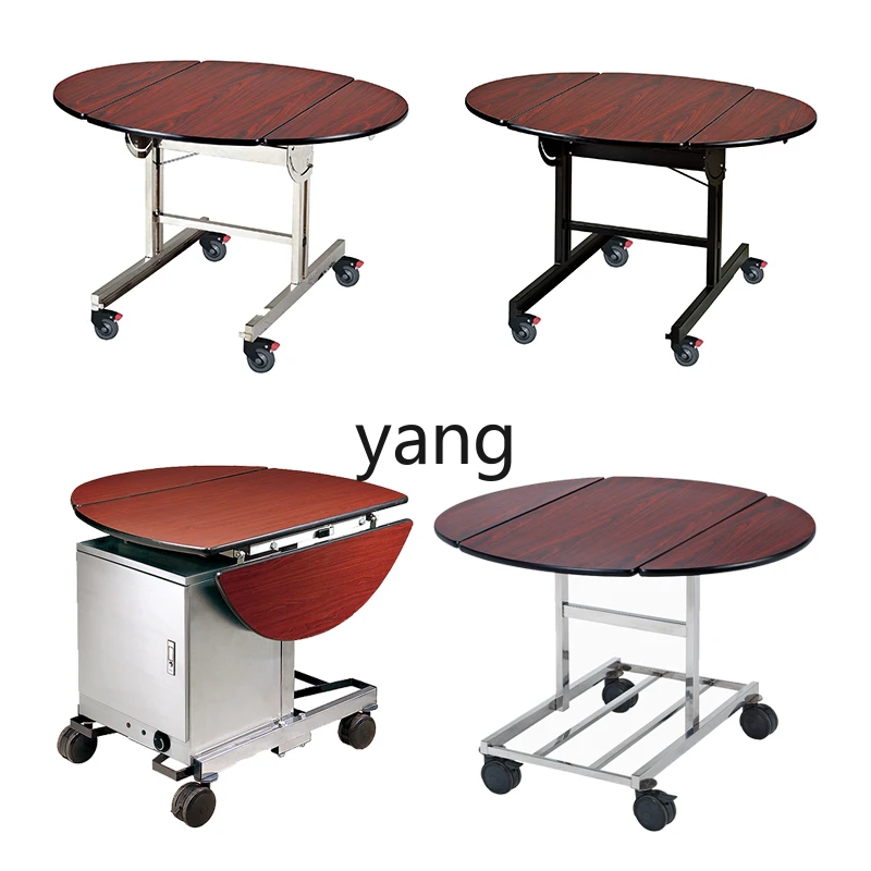 Складная круглая тележка из стали и дерева с инкубатором для отеля ресторана