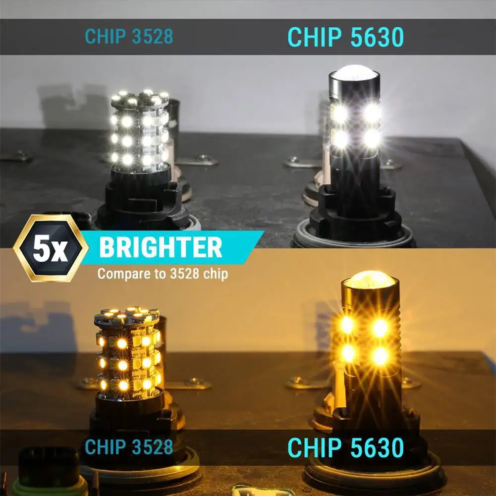 

1 Pair of 1157 Led Drl Turn Signal Parking Lights Low Power Consumption Long Service Life High Brightness Energy Saving Bulbs