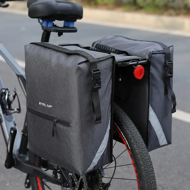 

Bicycle Rear Seat Bag 28L Large Capacity Luggage Saddle Carrier Bags Cycling MTB Road Bike Trunk Double Side Pannier Bag