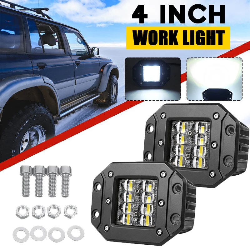 

2/1PCS 160W Working Driving Lighting Car Light Car Truck Embedded Driving Light IP68 Waterproof Work Light Car LED Work Light